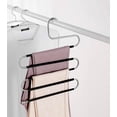 thumbnail image 2 of Timotech Ganchos para Pantalones, Ropa, Ganchos con 5 Niveles de Acero Inoxidable | Organizadores de Ropa de Acero Inoxidable, Resistentes para Pantalones, Faldas, Bufandas, Accesorios (6 Pz), 2 of 7