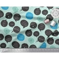 thumbnail image 3 of Soimoi Green polyester Crepe Fabric Take Your Time & Slow Down Text Printed Craft Fabric by the Yard 52 Inch Wide, 3 of 3