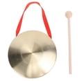 thumbnail image 1 of Gong Instrument, Tam Tam Gong Traditional Percussion Instrument Robust with Mallet and Red Hanging Ribbon for Parades Festivals Competitions, 1 of 7
