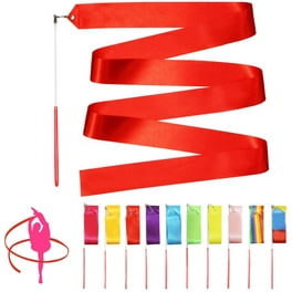 Rubans 12 Pcs Gymnastique Ruban La baguette Ruban Satin Enfants Baguette  Danse Banderole Baguette Danse Toddlers Enfants Danse Ruban Gymnastique  rythmique Enfant