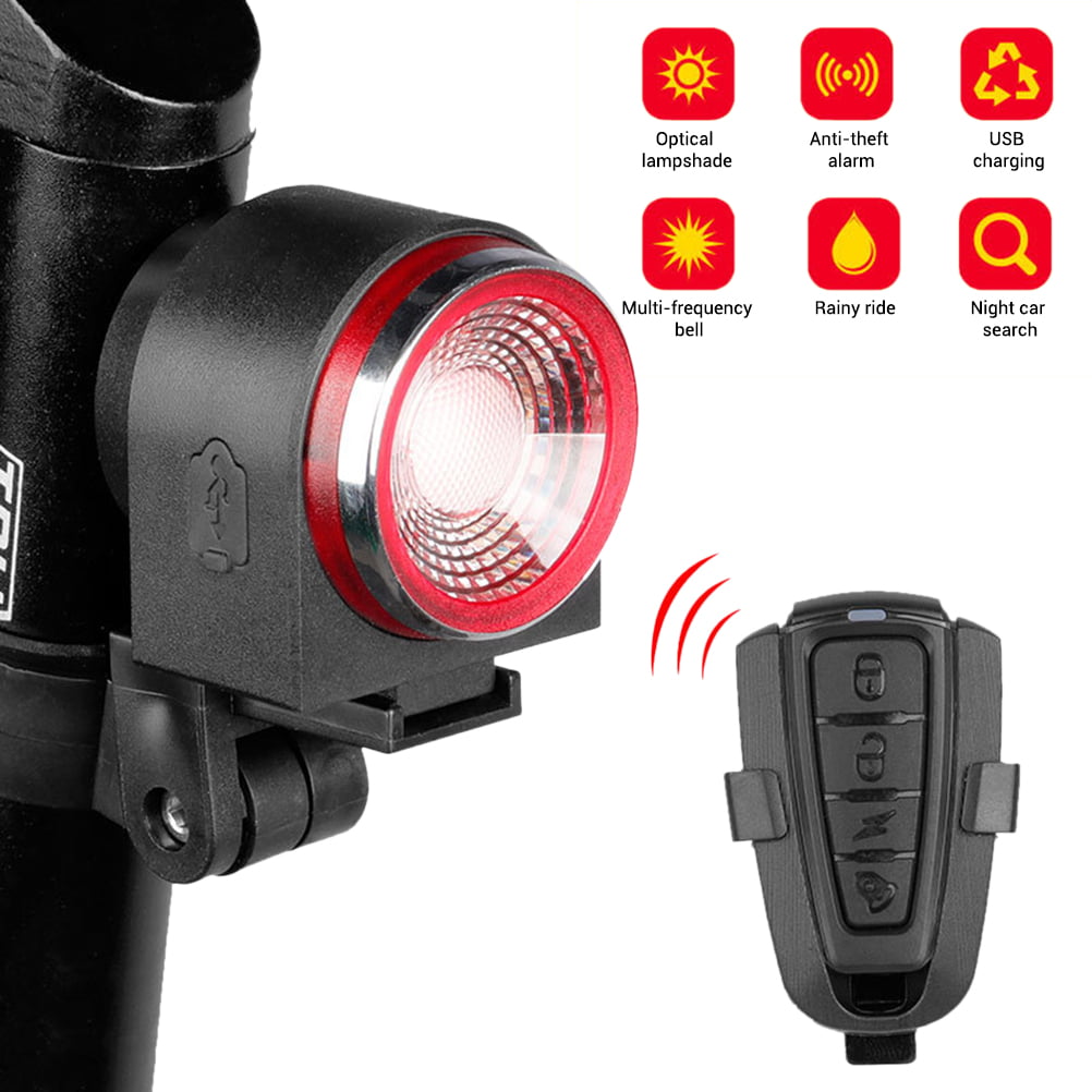 Ultra Bright Smart Bike Tail Light Motorcycle Anti-Theft Alarm with Remote Parts