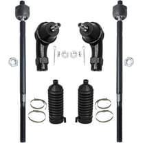 Detroit Axle - 6pc Front Inner Outer Tie Rods  Tie Rod Boots Suspension Kit for Ford 2000-2006 Focus