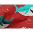 thumbnail image 5 of oneOone Cotton Cambric Red Fabric Shark Print Kids Diy Clothing Quilting Fabric Print Fabric By Yard 56 Inch Wide, 5 of 6