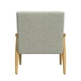 thumbnail image 4 of Accent Chair, Soft Light Gray Fabric Seat, Button Tufted Backrest, 4 of 5