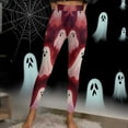 thumbnail image 6 of Meichang Halloween Leggings for Women High Waist Stretchy Workout Yoga Pants Halloween Cosplay Tights Ghost Print Gym Leggings, 6 of 10