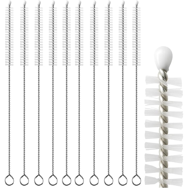 Cepillos de Limpieza para Popotes, Acero Inoxidable, Reutilizables, para Uso Diario en Hogar, Viajes u Oficina