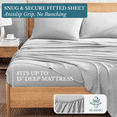 thumbnail image 2 of Casa Platino Twin Size Bed Sheets Set - Washed Ultra-Soft Microfiber Twin Bed Sheets - Extra Soft - 3 Piece Set - Bedding Sheets & Pillowcases, Twin-Silver, 2 of 9