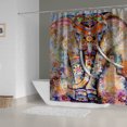thumbnail image 1 of 1pc Elephant Flower Shower Curtain Set - Soft and Durable Bathroom Compartment Shower Curtain with 12pcs Plastic Hooks, 1 of 5