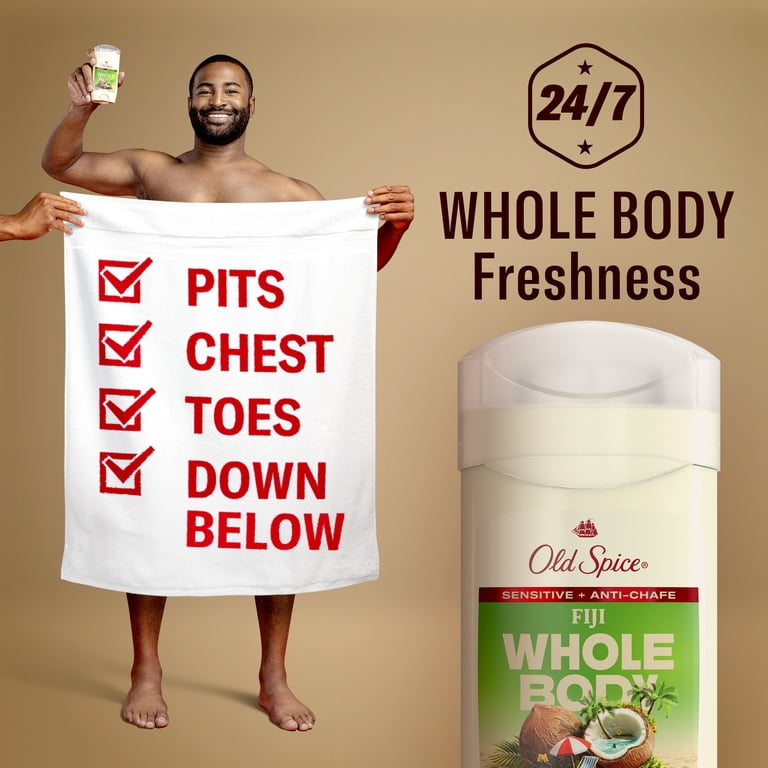Old Spice, Whole Body Deodorant Stick, Fiji Total Body, 3 oz