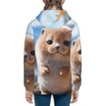 thumbnail image 6 of Naloa Cute Guinea Pig Sea Teenage Zipper Hoodie, Long Sleeve Zip Up Hoodies Casual Jackets Tops for 7-12 Years-Medium, 6 of 6