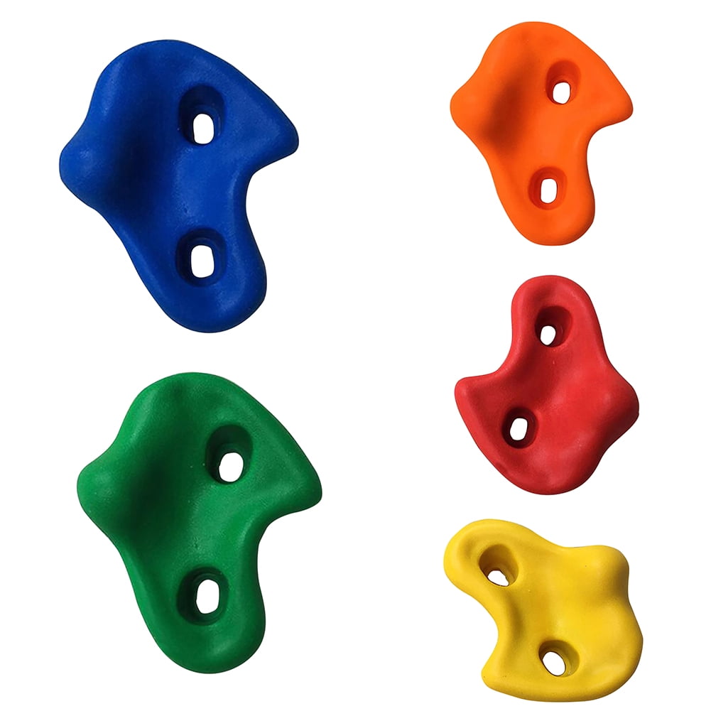 ROCK CLIMBING HOLDS WALL GRIPS FOR INDOOR OUTDOOR PLAY SET KIDS ADULT 10 COUNT 