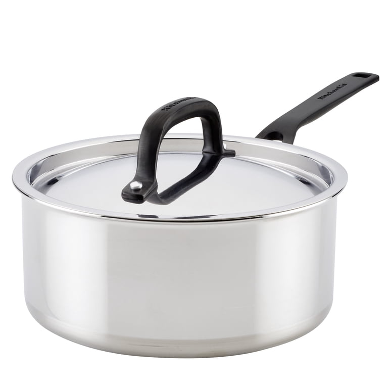 KitchenAid 5-Ply Clad 3-Quart Stainless Steel Sauce Pan photo 1