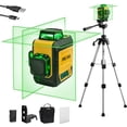 thumbnail image 1 of 3 x 360° Laser Level with Tripod - 82ft Self-Leveling & Rechargeable Green Cross Line Laser for Construction, Tile, and Home Renovation - High Precision & Durable Design, Includes Storage Bag, 1 of 7