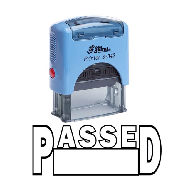 PASSED Self Inking Rubber Stamp Custom Shiny Office Stationary Stamp