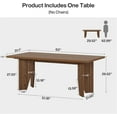thumbnail image 2 of Tribesigns 63" Executive Desk, Large Office Computer Desk, Wooden Workstation Writing Table for Home Office, Brown, 2 of 5