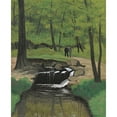 thumbnail image 2 of Félix Vallotton 12x14 Black Ornate Wood Framed Double Matted Museum Art Print Titled: The Woods of Boulogne (1921), 2 of 5