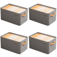 thumbnail image 1 of 4uds. Organizador de sujetadores, caja de almacenamiento plegable para pantalones vaqueros, almacenamiento doméstico de tela (gris M), 1 of 2