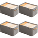 thumbnail image 1 of 4uds. Organizador de sujetadores, caja de almacenamiento plegable para pantalones vaqueros, almacenamiento doméstico de tela (gris XL), 1 of 2