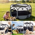 thumbnail image 2 of XLarge Cat Playpen Dog Playpen Cat Tent Puppy Playpen, DOMIPET Dog Kennel Foldable Pet Fence, Chicken Brooder Box, Portable Small Animal Playpen, Breathable Pet Playpen Indoor for Chick, 2 of 11