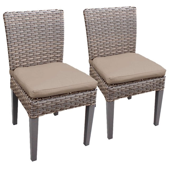 TK Classics Oasis Chaise de Salle à Manger de Patio en Blé (Ensemble de 2)