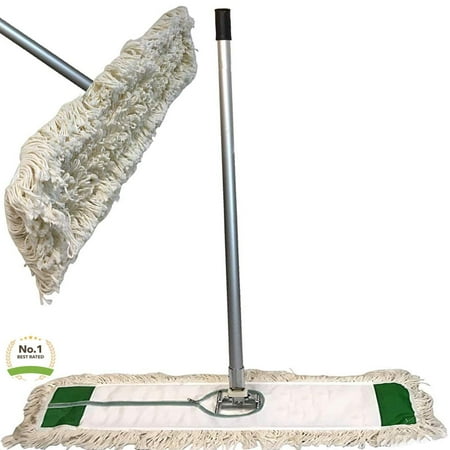industrial handle dust broom mop aluminum frame janitors strength extension choice cotton performance commercial change quick head