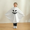 thumbnail image 5 of URMAGIC Toddler Baby Boys Girls Halloween Costume White Ghost Face Cloak Cape Party Cosplay Robe Ghost Costume 1-6T, 5 of 13