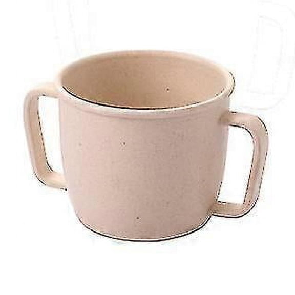 Two Handled Mug Solid Color Drinking Cup Milk Coffee Cup Tableware For Home, Easy To Use(1pc, Beige)