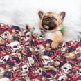thumbnail image 3 of Pofeuu Skull record artist Print Puppy Blanket,Dog Blankets,Pet Blanket Cozy Cat Blankets for Indoor Cats, Fuzzy Pet Blanket for Kitten Doggy Dog Blankets-Small, 3 of 8