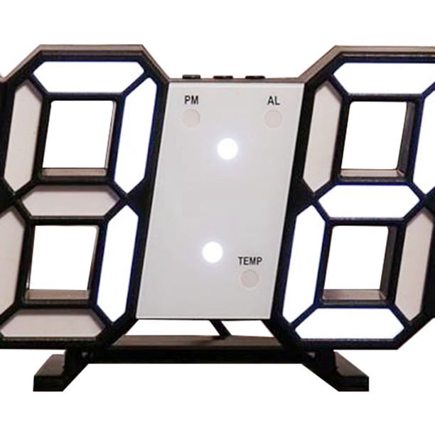 Lámpara Relojes de pared 3D LED Fecha digital Hora Celsius Luz nocturna Reloj despertador Decoración para el hogar Tmvgtek Para estrenar