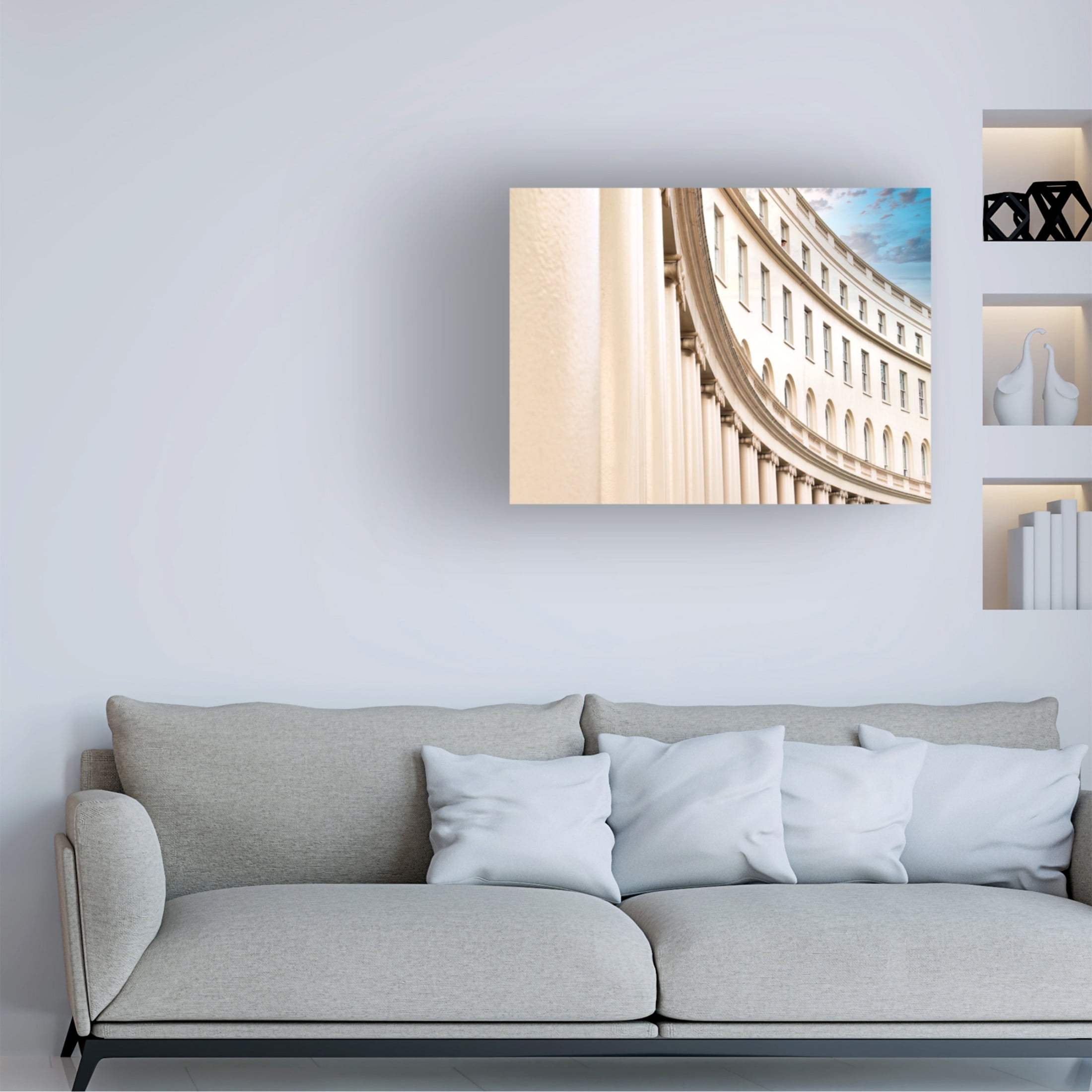 Canvas Wall Art - Mark A Paulda 'Regents Park Crescent Columns II' Wall Art for Living Room, Bedroom, or Office Décor by Trademark Fine Art - 47 x 35 Inches