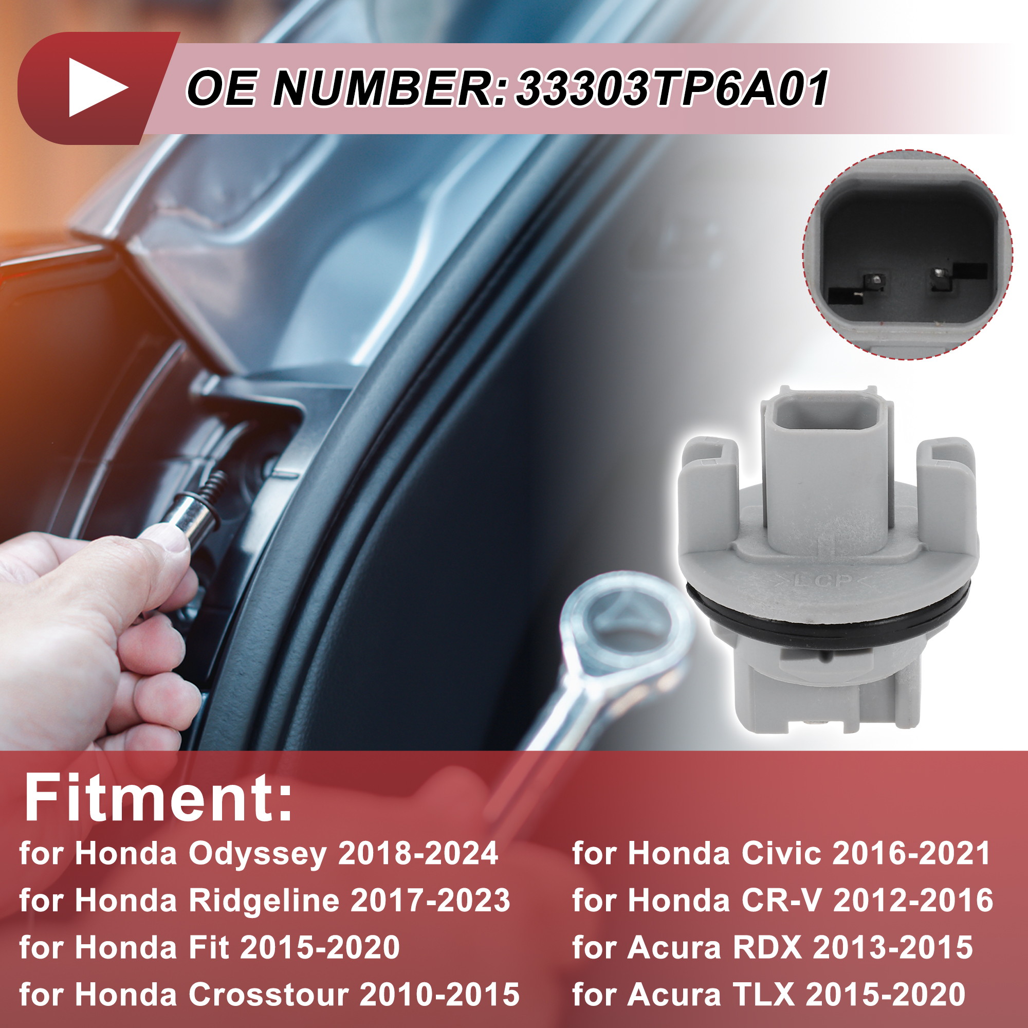 Unique Bargains 1pc Tail Light Socket for Honda Odyssey Ridgeline Civic
