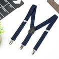 thumbnail image 5 of Buyless Fashion Adjustable 2 Pack Suspenders for Kids Toddlers Baby Elastic Solid Color 1 Inch - Y Back Design - 5102-2-Navy-22, 5 of 7