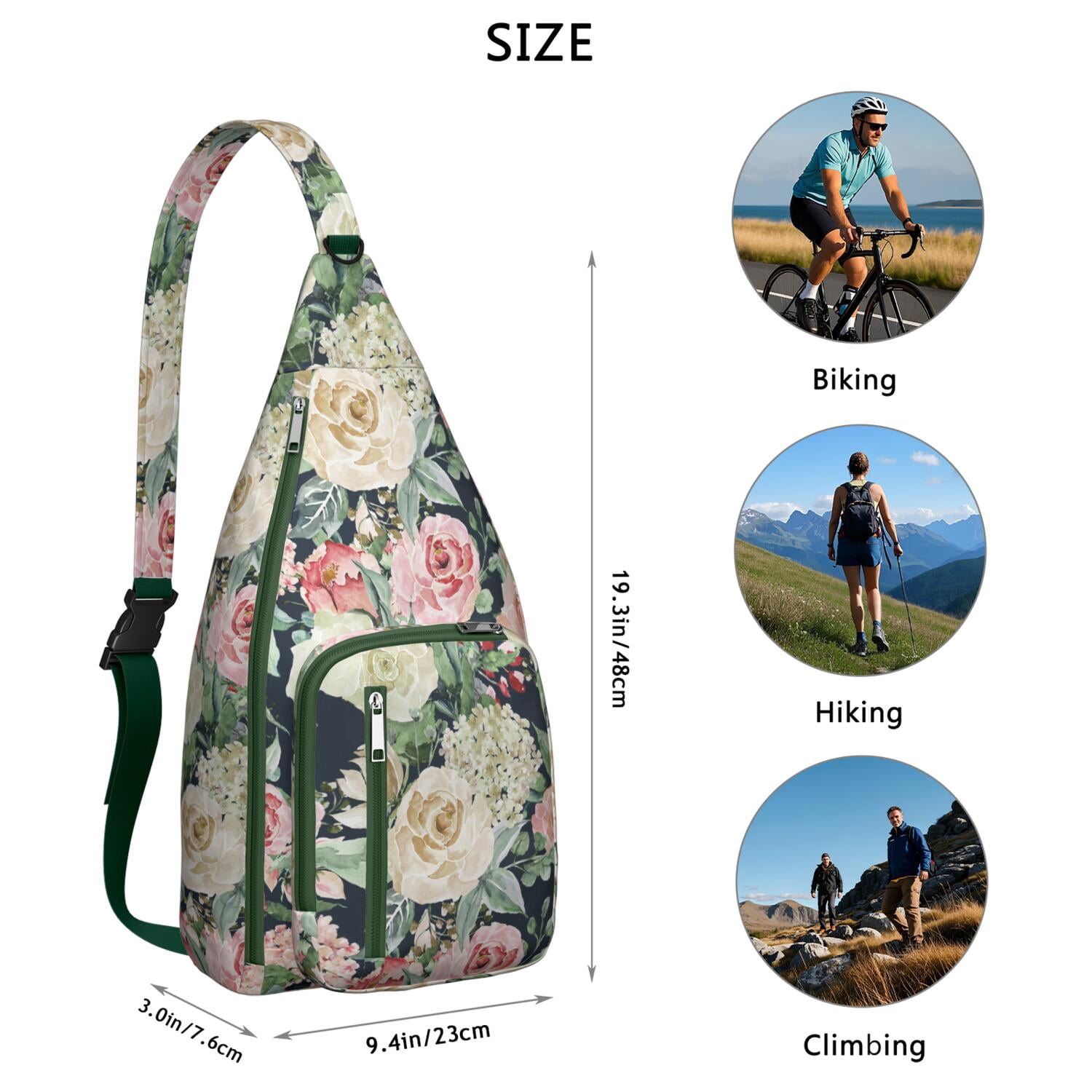 Tear - resistant Sunflower Sling Bag Organized for Tactical Use