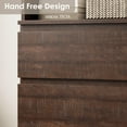 thumbnail image 5 of Towallmark 70" Tall Bookcase with 3 Drawers, Bookshelf w/ 3 Tier Open Shelves, Modern Deep Storage Book Shelf Storage Cabinet Organizer for Living Room Home Office, 5 of 8