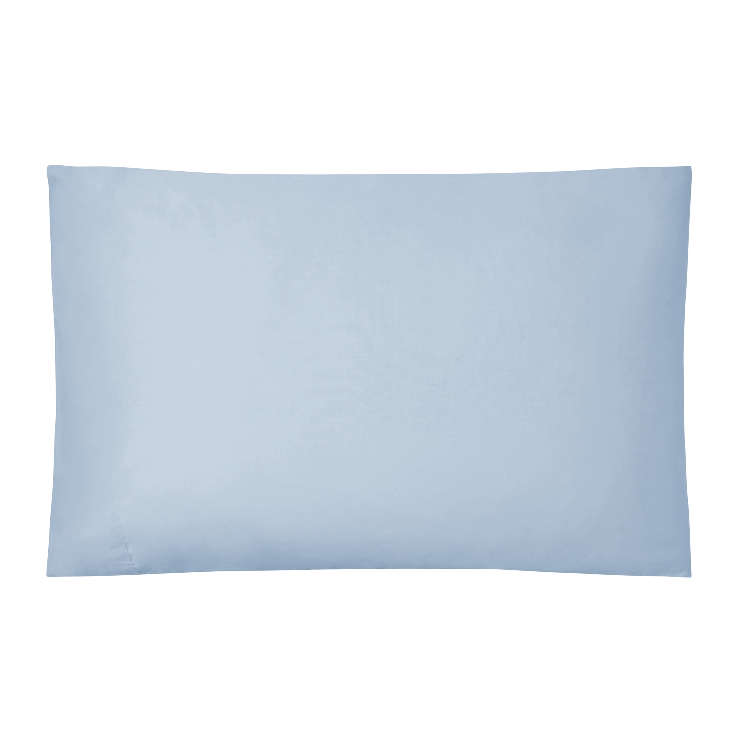 Mainstays 2-Piece 300 Thread Count Solid Placid-Blue CVC Cotton Blend Pillowcase Set, Standard/Queen , Adult / Teen