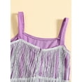 thumbnail image 6 of Spewahor Toddler Girl Tassel Dress Summer Sleeveless Stand Collar Zip Back Dance Dress Kid Clothes, 6 of 9