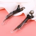 thumbnail image 4 of Stylish Hair Clips Alligator Transparent Sectioning Plastic Mini 12pcs Set for Women Girls, 4 of 5