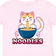 thumbnail image 4 of Inktastic I Love Noodles with Cat Illustration Boys or Girls Toddler T-Shirt, 4 of 5