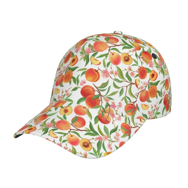 Balery Fruits Peach2 Gorra de béisbol de tamaño ajustable para correr, entrenar y actividades al aire libre. Gorra de papá para todas las estaciones.