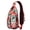 Red-15, variant on Vintage Floral and Hummingbird Sling Backpack – Adjustable Strap, Secure Zippers – Artistic Colorful Bloom and Blossom Print