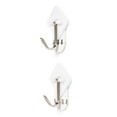 thumbnail image 4 of Hyper Tough Medium Removable Hinged Hooks, Oval Plastic Hooks for Hanging Keys, with 2 Strips, 1 lb Capacity, White, 2 Pc, 4 of 7