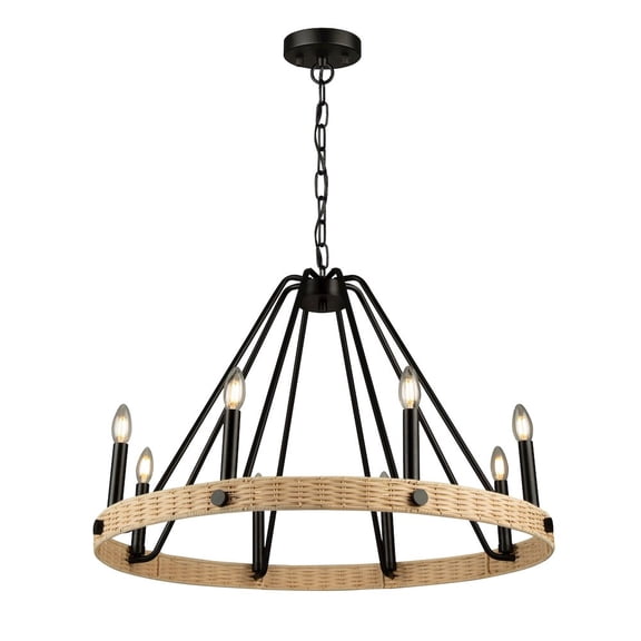 Artcraft Lighting Perris 8 Light Chandelier Black
