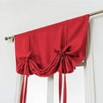 thumbnail image 3 of Nvzi Blackout Tie Up Curtain Thermal Insulated Window Adjustable Balloon Curtain Shade for Small Window Rod Pocket (39" x 55", Red), 3 of 5