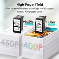 thumbnail image 3 of EcoVictor Ink Cartridge Replacement for Canon 275XL 276XL 275 276 XL PG275 CL276 Black Color 2 Pack for PIXMA TS3520 TS3522 TS3700 TS3720 TS3722 TR4720, 3 of 8