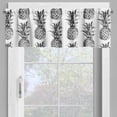 thumbnail image 2 of Ambesonne Pineapple Valance Pack of 2, Vintage Fruit, 54"X18", Black Grey White, 2 of 5