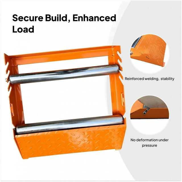 Rodillo para tambor de cable, soporte para tambor de carrete de cable, acero, fácil de usar, resistente, ajustable, dispensador de carrete de alambre, Naranja