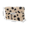 thumbnail image 2 of Ofertas Únicas 1 Pc Bolsa de Maquillaje de Piel de Leopardo con Cierre para Vacaciones y Viajes de Negocios, Color Blanco, 2 of 5