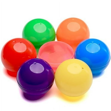 Vending Machine Capsules - 2.6 Inch Empty Plastic Capsules - 25 Pcs Colored Round Capsules - 65 mm Bath Bombs Molds - Toy Capsules - Empty Capsule Balls for Prizes - Candy Hunt Containers