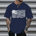 thumbnail image 2 of Caqnni American 1776 Shirt Men American Flag Patriotic Short Sleeve Independence Day T-Shirt(Navy,M), 2 of 5