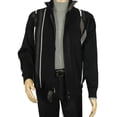 thumbnail image 6 of Men's Fancy European Sweater Jacket By Silversilk Fashionable 11009 Black, 6 of 10